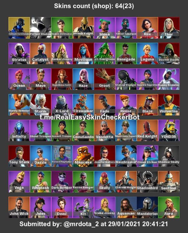 خرید اکانت فورتنایت کد 761