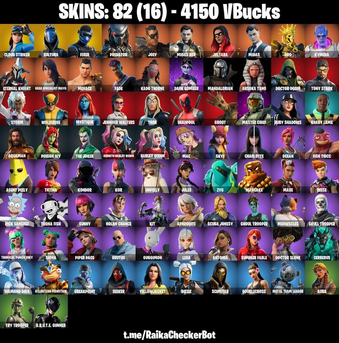 خرید اکانت فورتنایت کد 3958