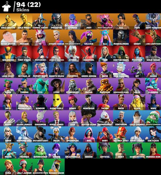 خرید اکانت فورتنایت کد 4960
