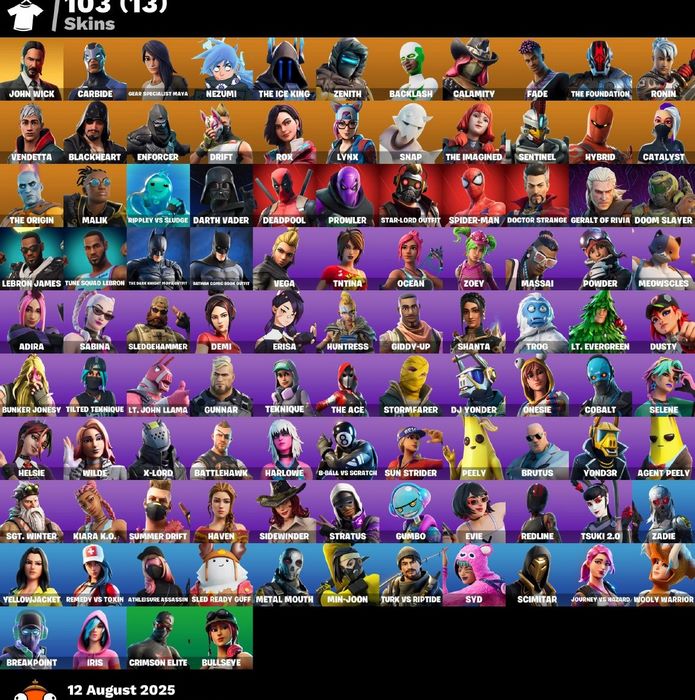 خرید اکانت فورتنایت کد 4973