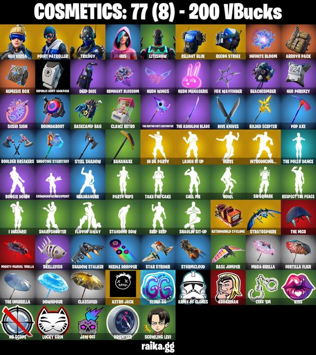 خرید اکانت فورتنایت کد 5063
