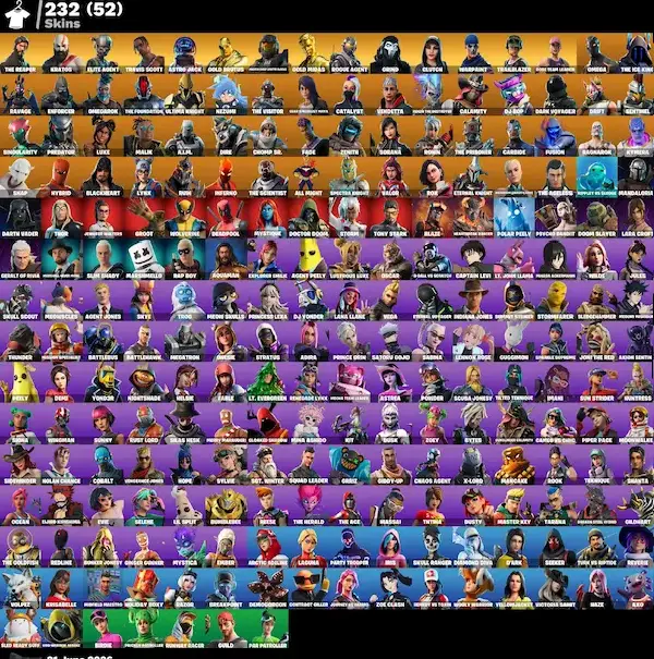 خرید اکانت فورتنایت کد 5214