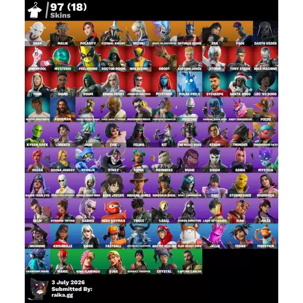 خرید اکانت فورتنایت کد 5237