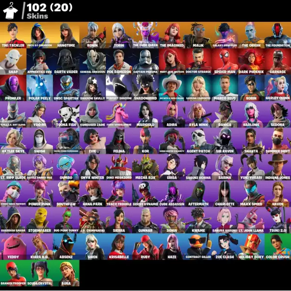 خرید اکانت فورتنایت کد 5307