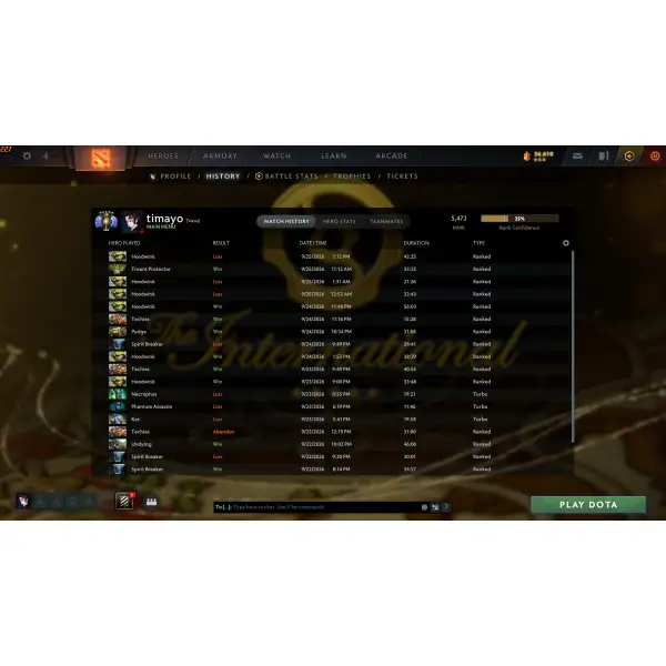 خرید اکانت دوتا 2 کد 5597
